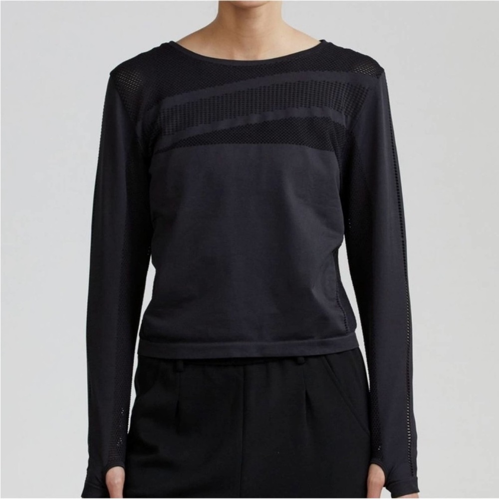 Varley Dublin Black Seamless Long-Sleeve top Size XXS/XS